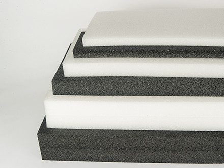 PE Foam Sheet, White & Black